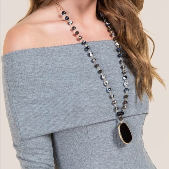 ✨HP✨Miami KENLEY FRANCESCAS OFF THE SHOULDER KNIT DRESS S - Picture 6 of 7